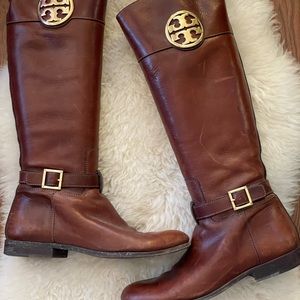 Tory burch paterson leather riding boots 8